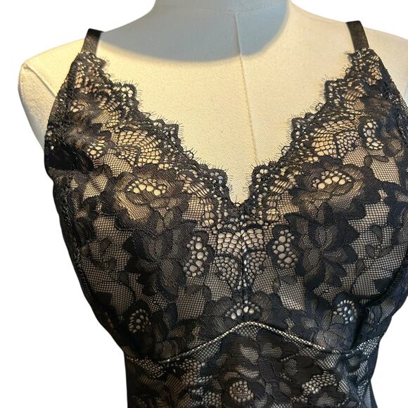 Feelingirl Shaper Black Lace Size LG Bodysuit Wireless Adj Straps Tummy Control - Picture 2 of 11